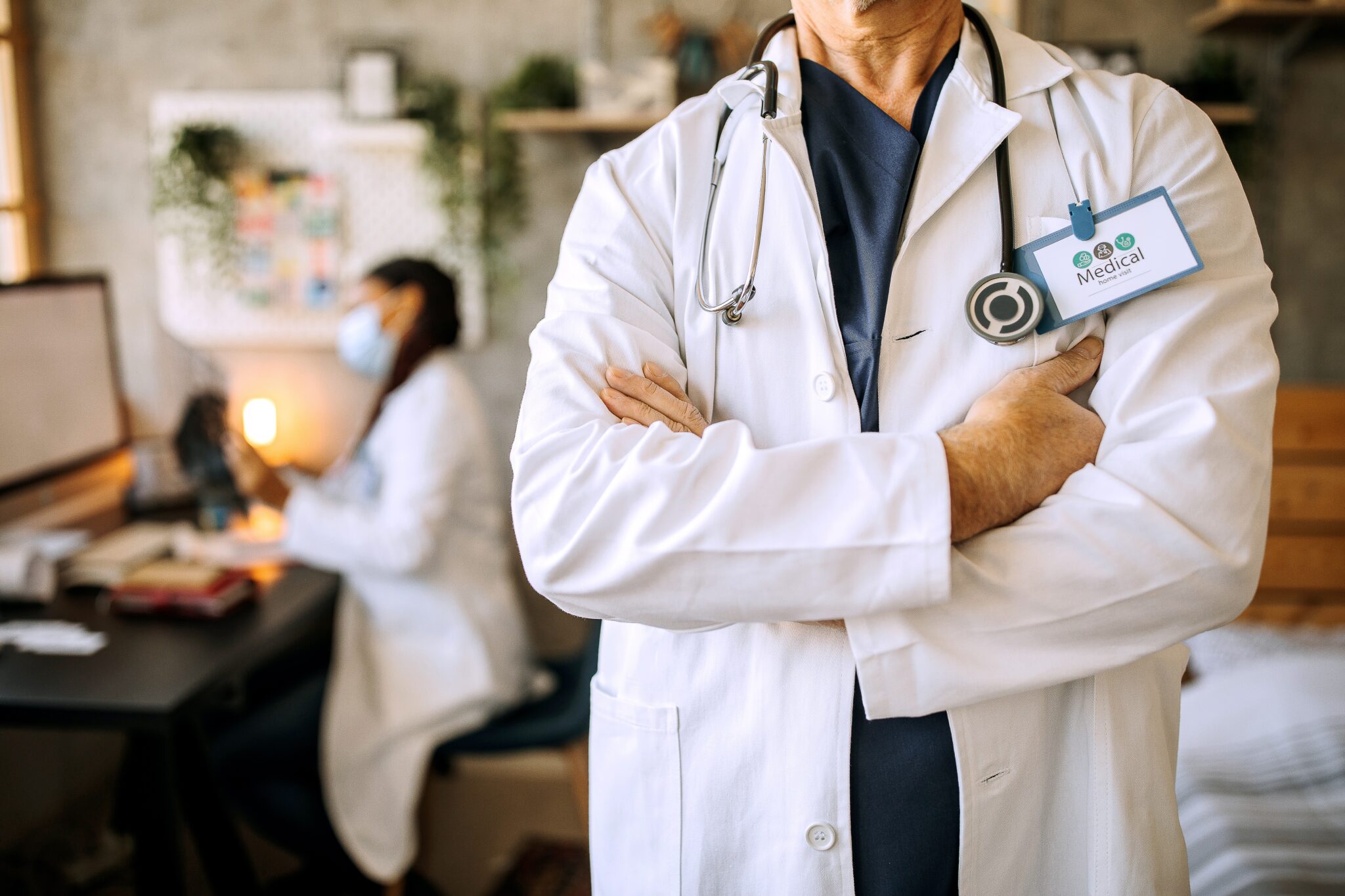 Shot of an unrecognizable senior healthcare medical worker at home office